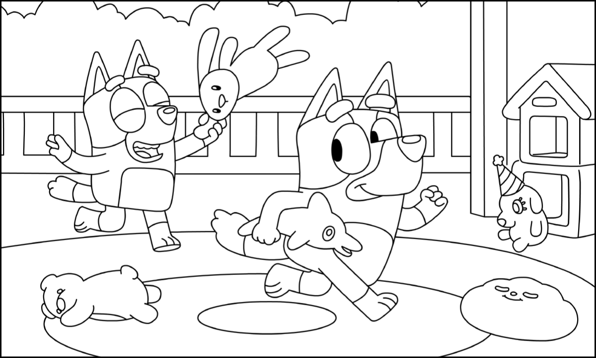 Bluey coloring pages