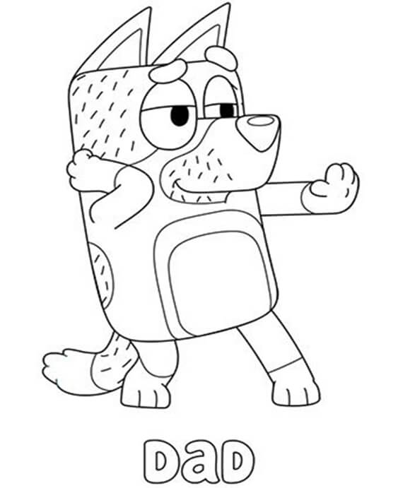 Free easy to print bluey coloring pages