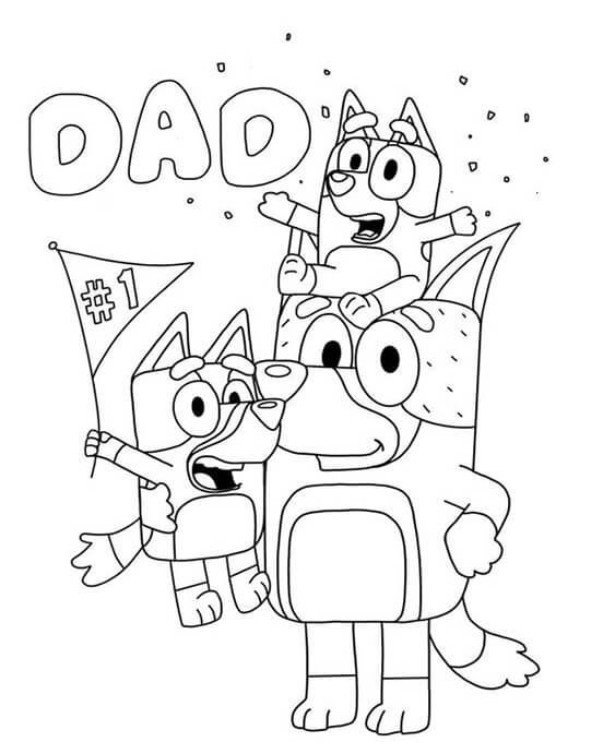 Free easy to print bluey coloring pages fathers day coloring page family coloring pages cute coloring pages