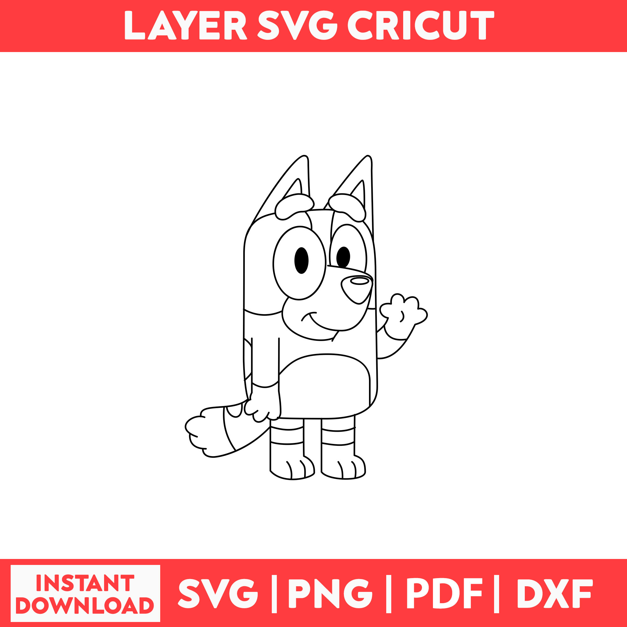 Bluey printable and activities colouring picture svg bluey
