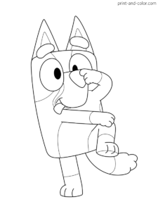 Bluey coloring pages print and color