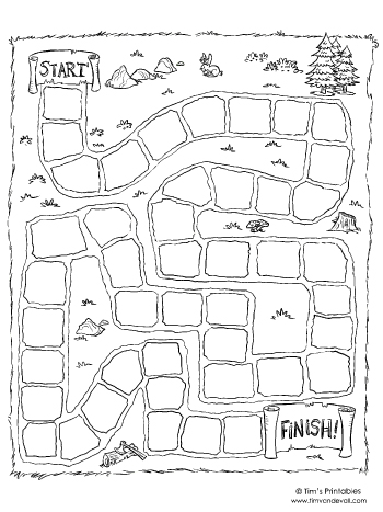 Board game templates â the woodland â tims printables