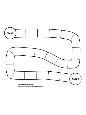 Board game template â black and white â tims printables
