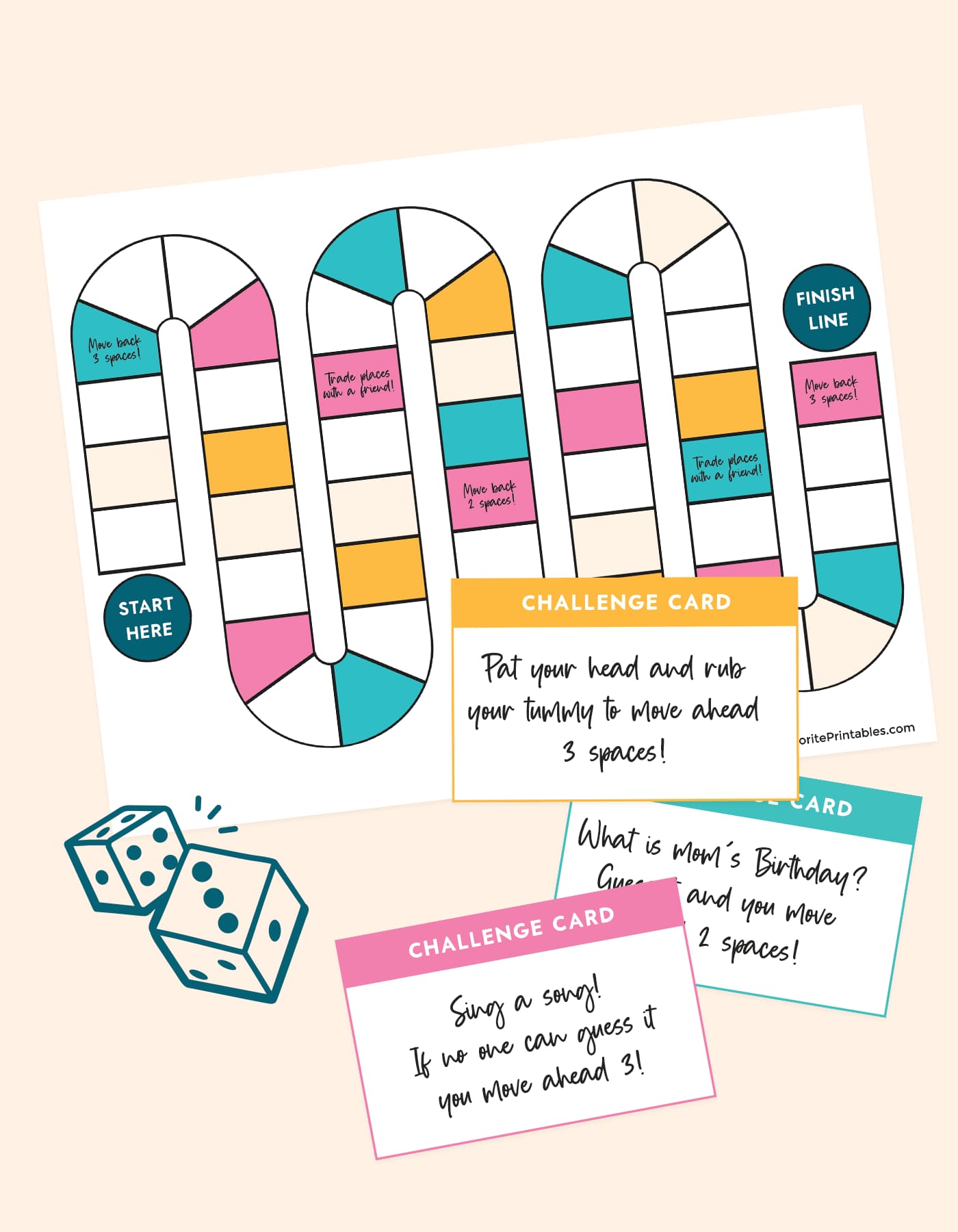 Free printable board game template