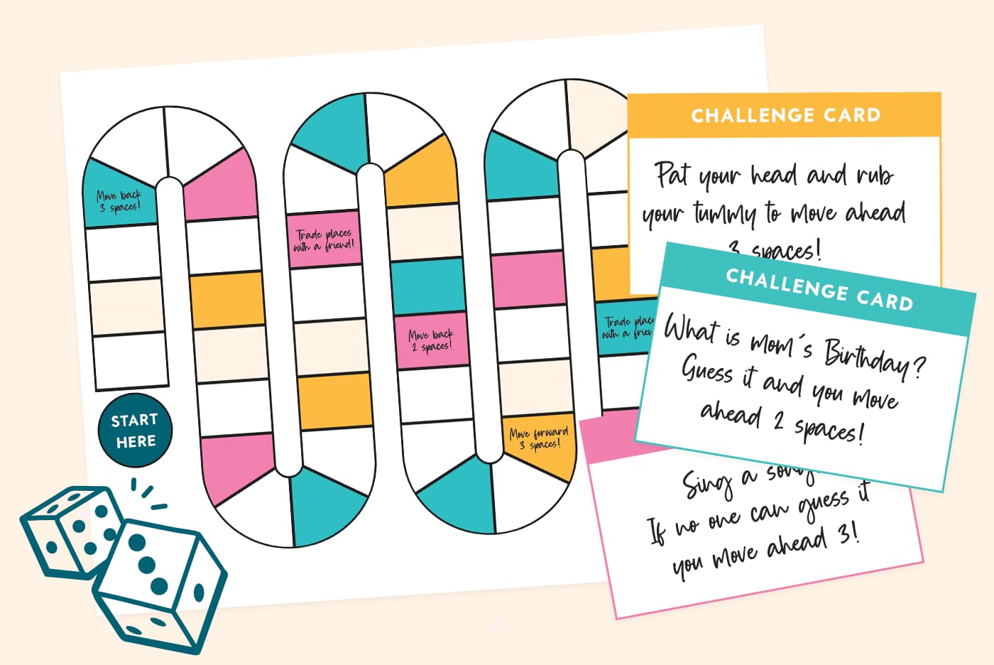 Free printable board game template