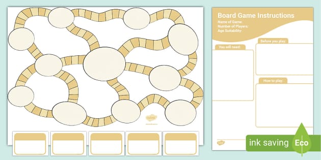 Blank game board template teacher made
