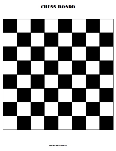 Chess board â free printable