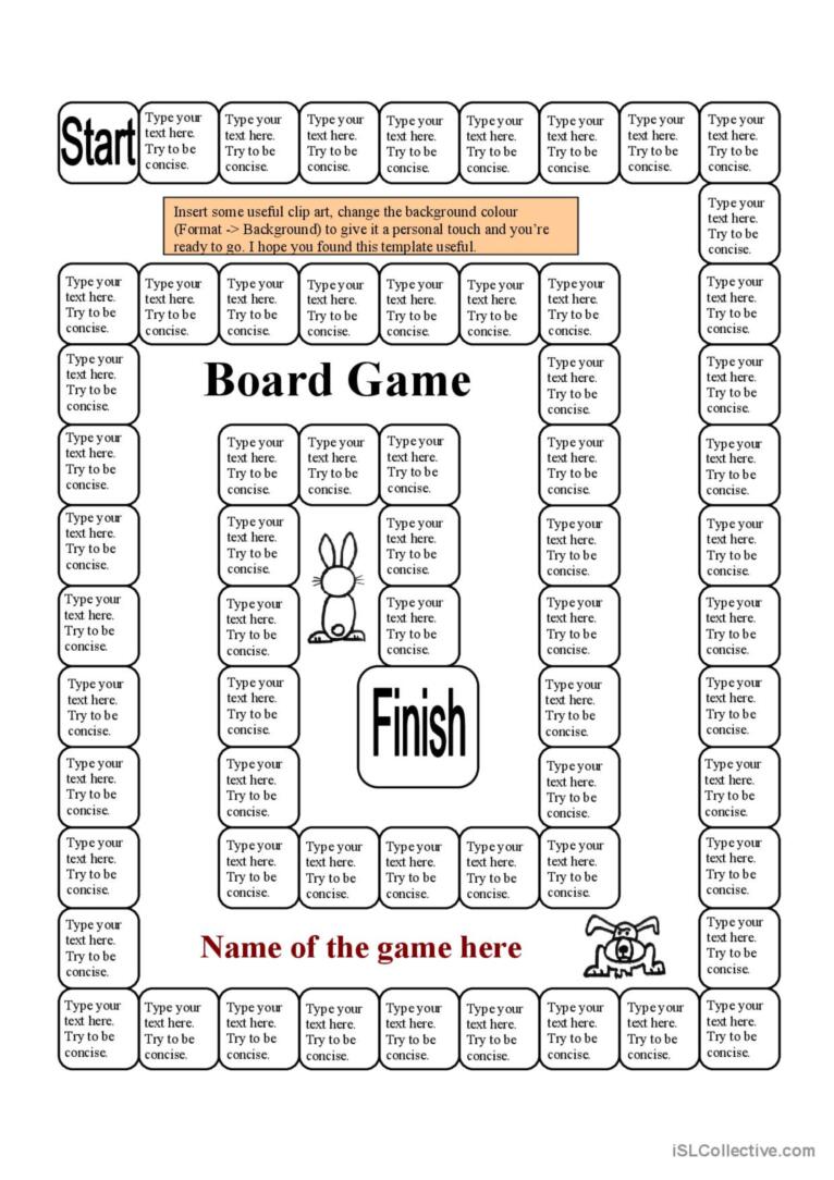 Board game template