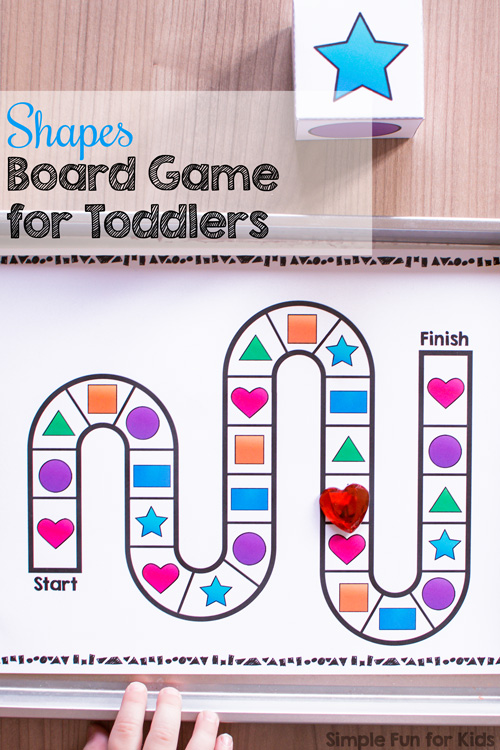 Shapes board game for toddlers