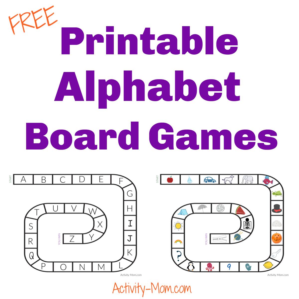 Alphabet board game printable