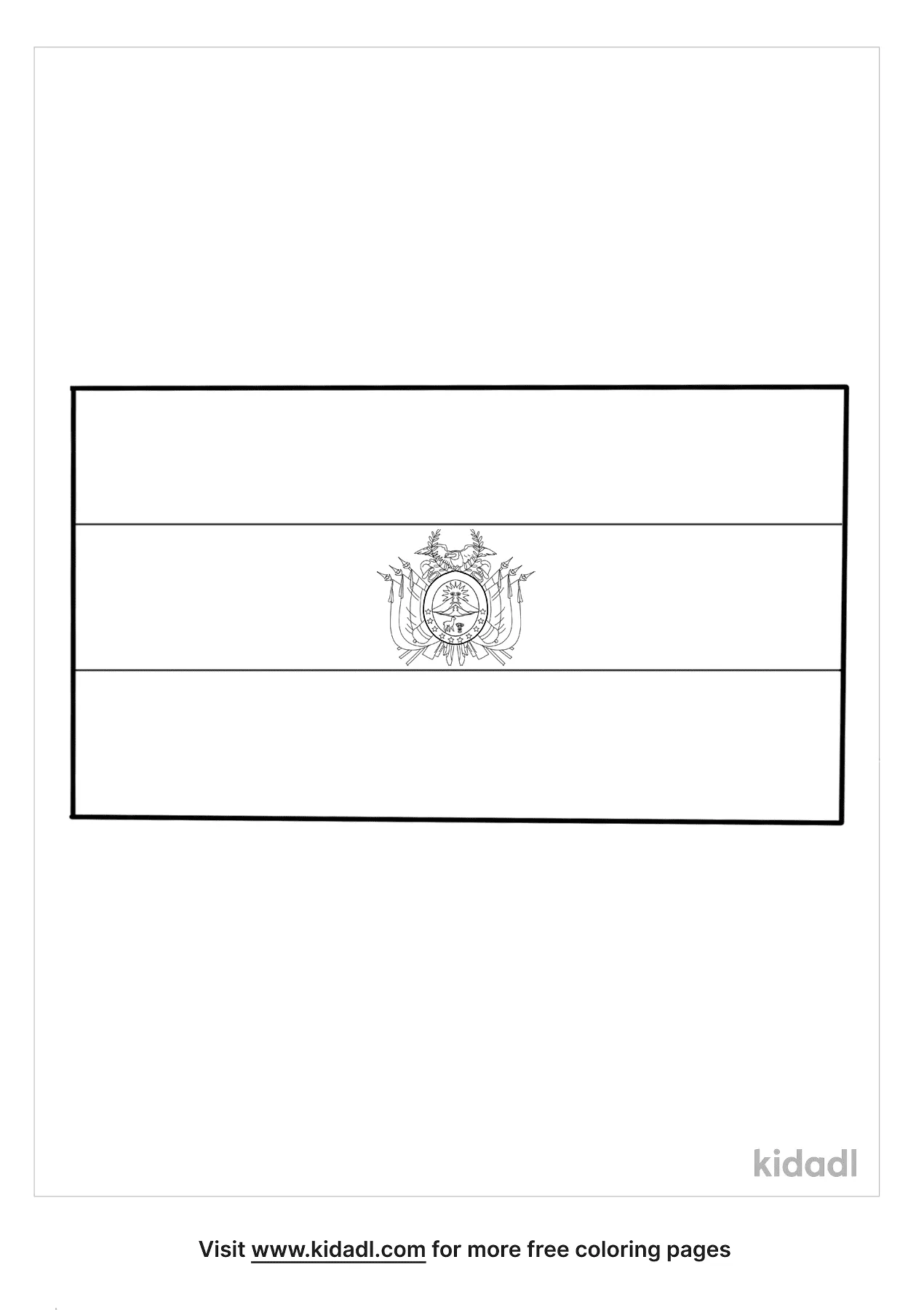 Free bolivia flag coloring page coloring page printables