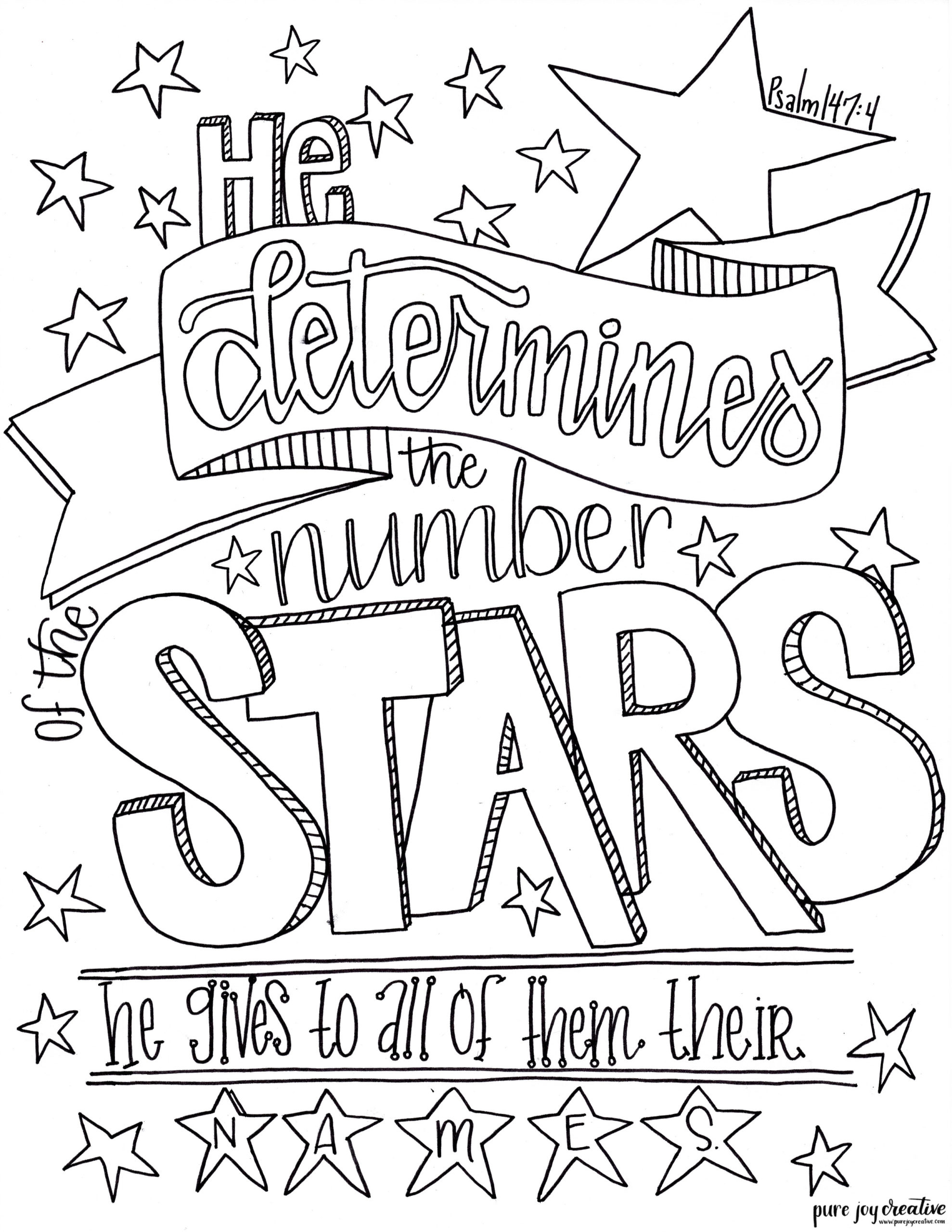 He numbers the stars