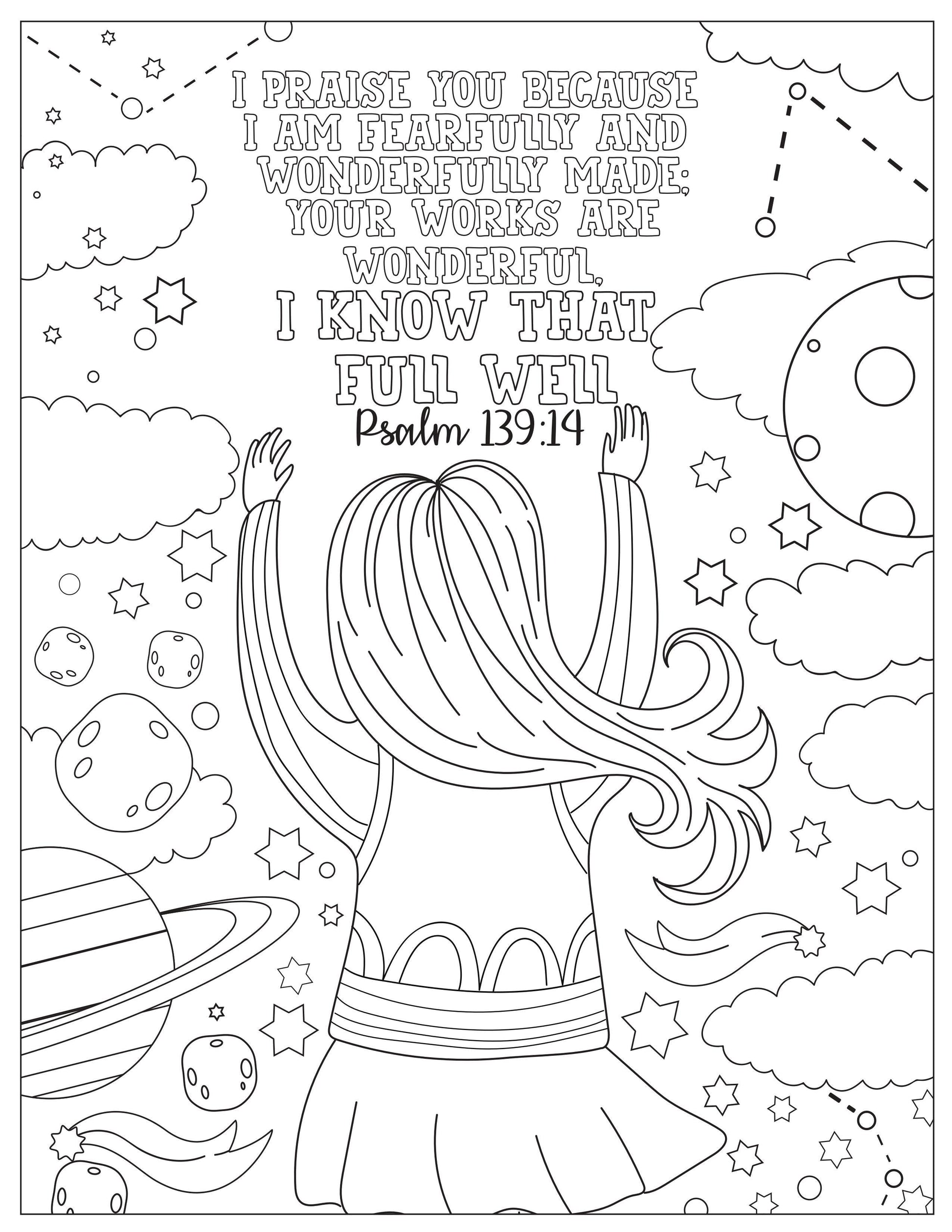Book of psalms page bible coloring book download only