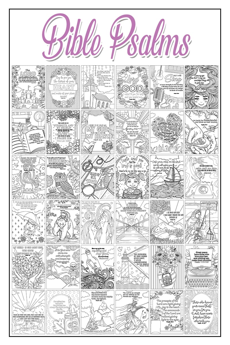 Bible psalms coloring pages