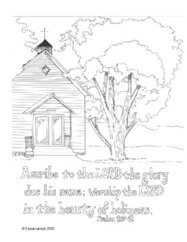 Bible psalms coloring page by elysia larson studio tpt