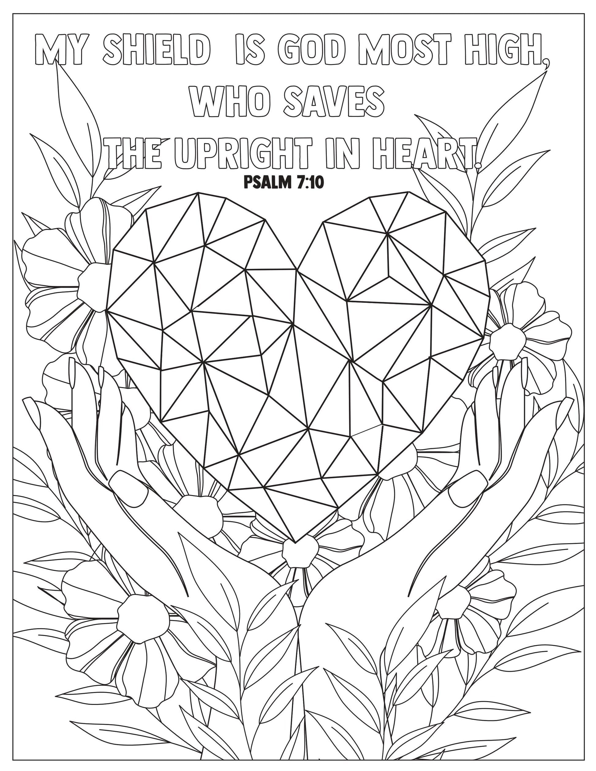 Book of psalms page bible coloring book download only