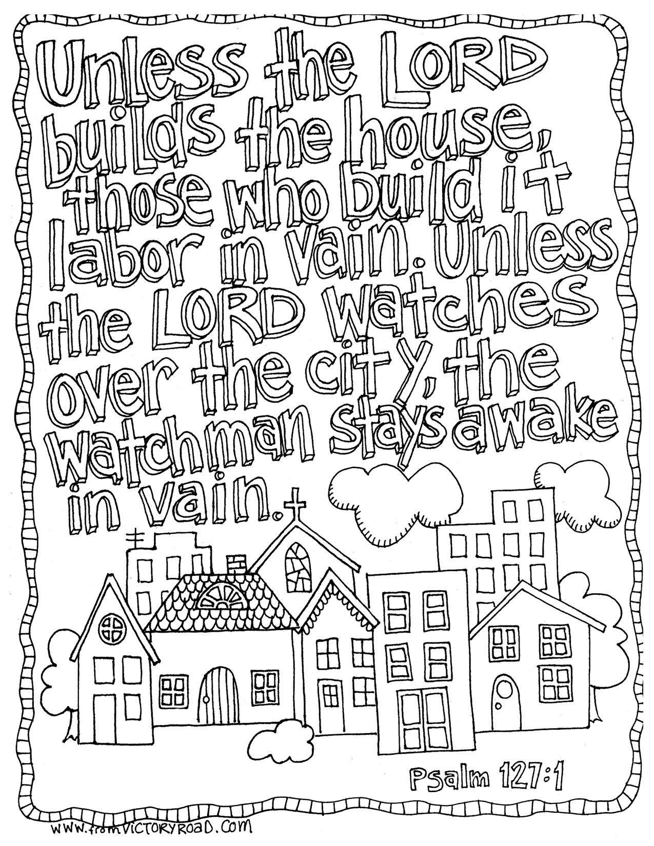 Psalm free coloring page â from victory road