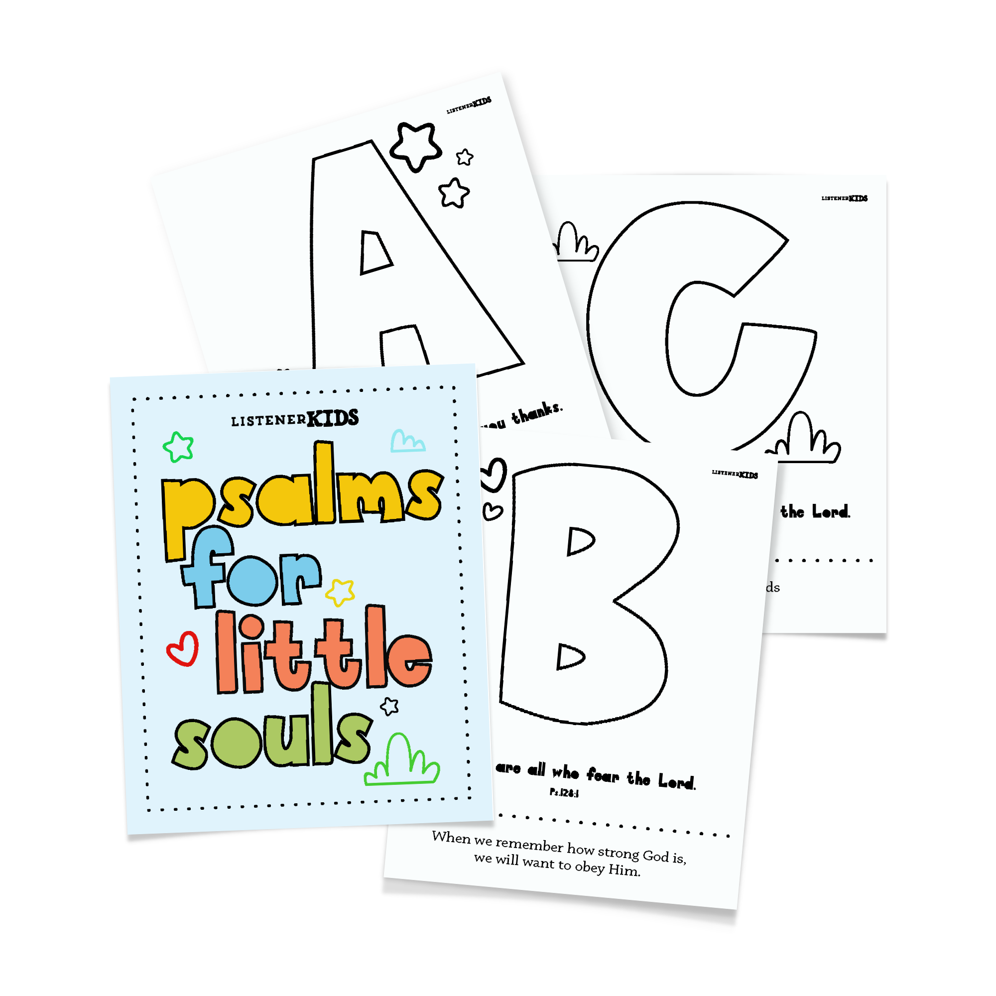Digital download color the psalms activity entire alphabet â listener kids