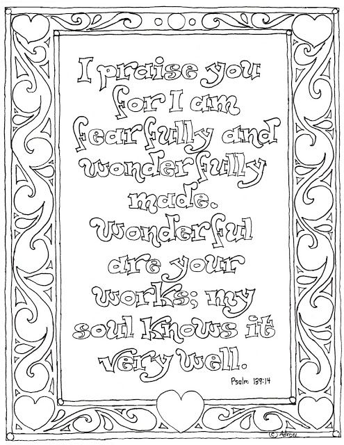 Coloring pages for kids by mr adron printable psalm coloring page bible coloring pages scripture coloring bible verse coloring page