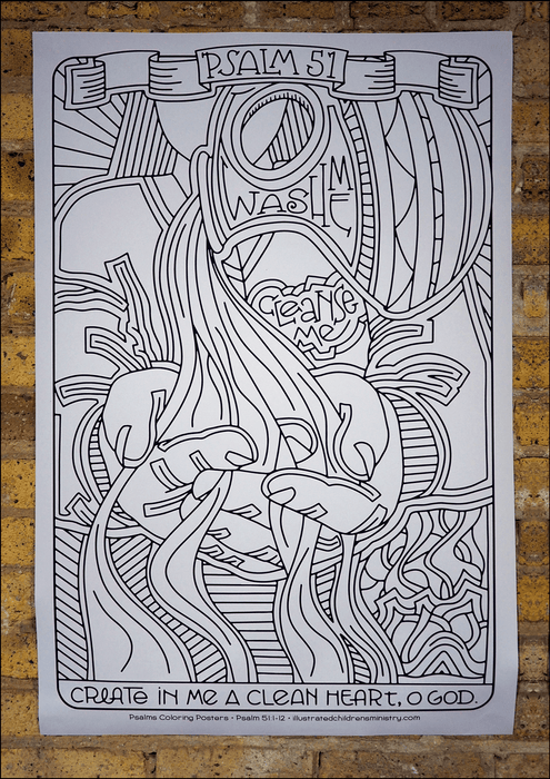Psalms coloring posters â create munal art intergenerationally â illustrated ministry