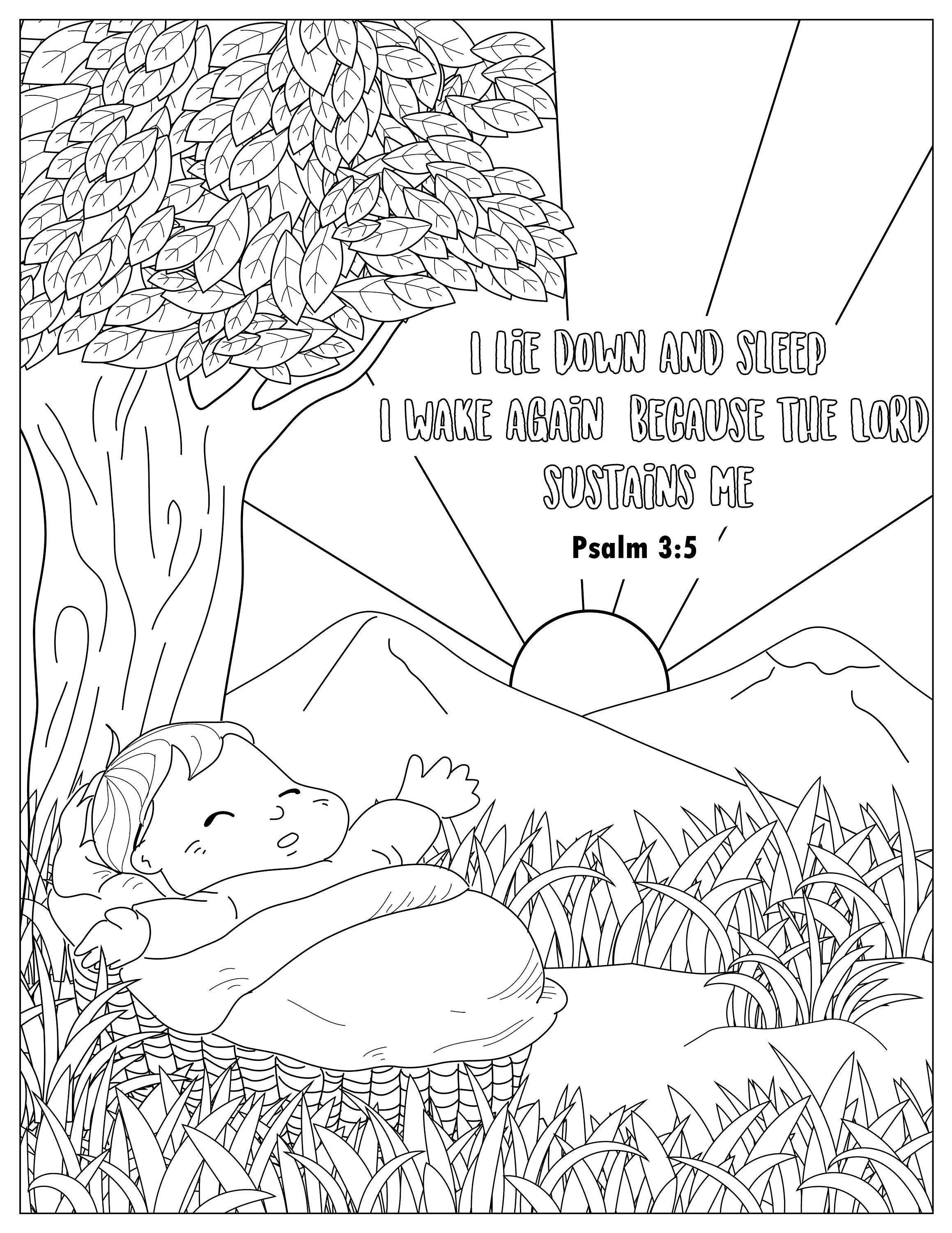 Psalm coloring pages for adults printable coloring page instant download pdf