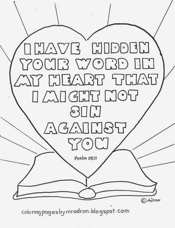Free printable psalm coloring page