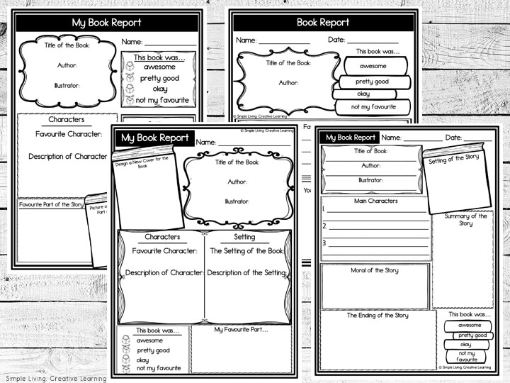 Book report templates