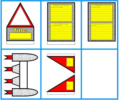 Rocket book report project templates worksheets grading rubric and more