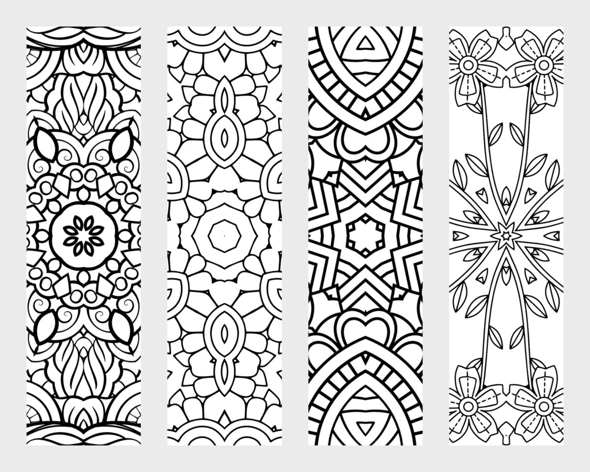 Free printable bookmarks to color