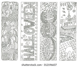 Bookmarks coloring pages royalty
