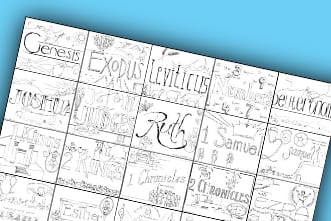 Free printable package books of the old testament coloring pages
