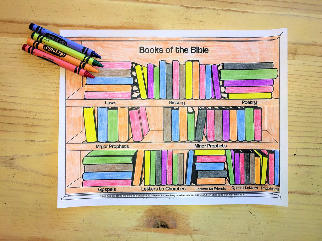 Free books of the bible coloring page