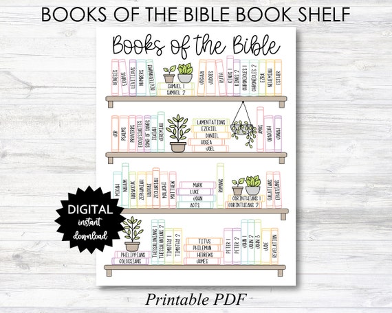 Books of the bible book shelf tracker bible books coloring page color printable n