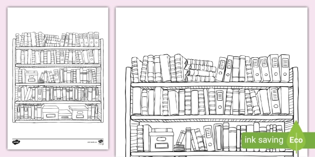 Bookshelf with books louring sheet louring sheets