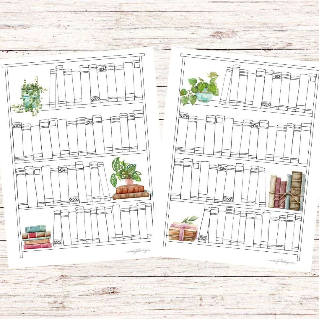 Printable reading bookshelf log