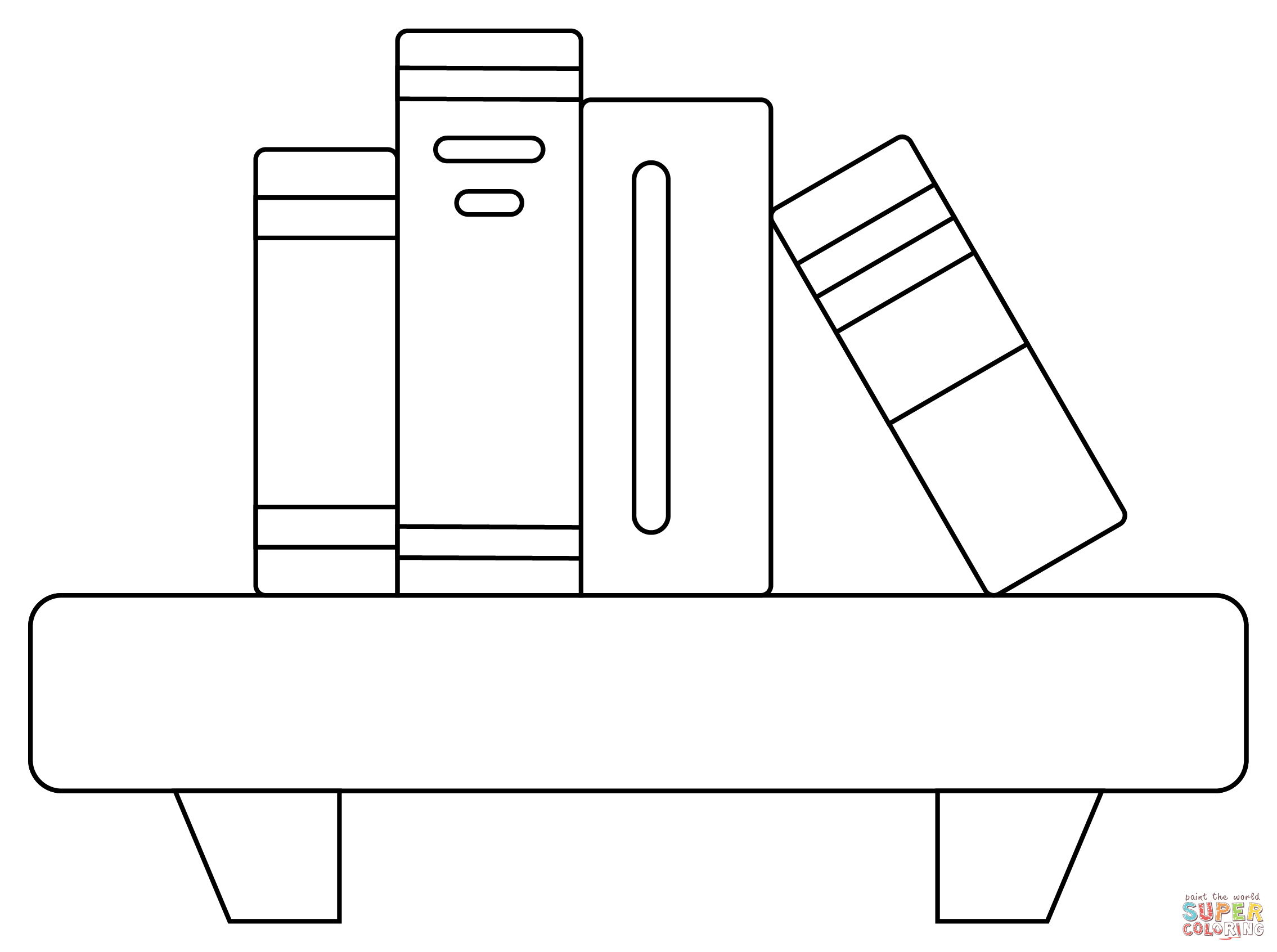 Bookshelf coloring page free printable coloring pages