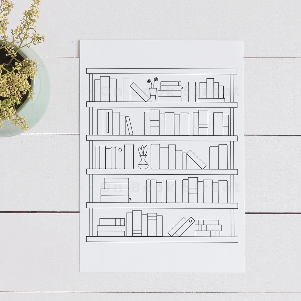Bookshelf reading tracker printable â on book street