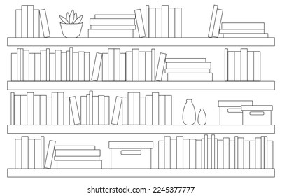 Bookshelf vector royalty