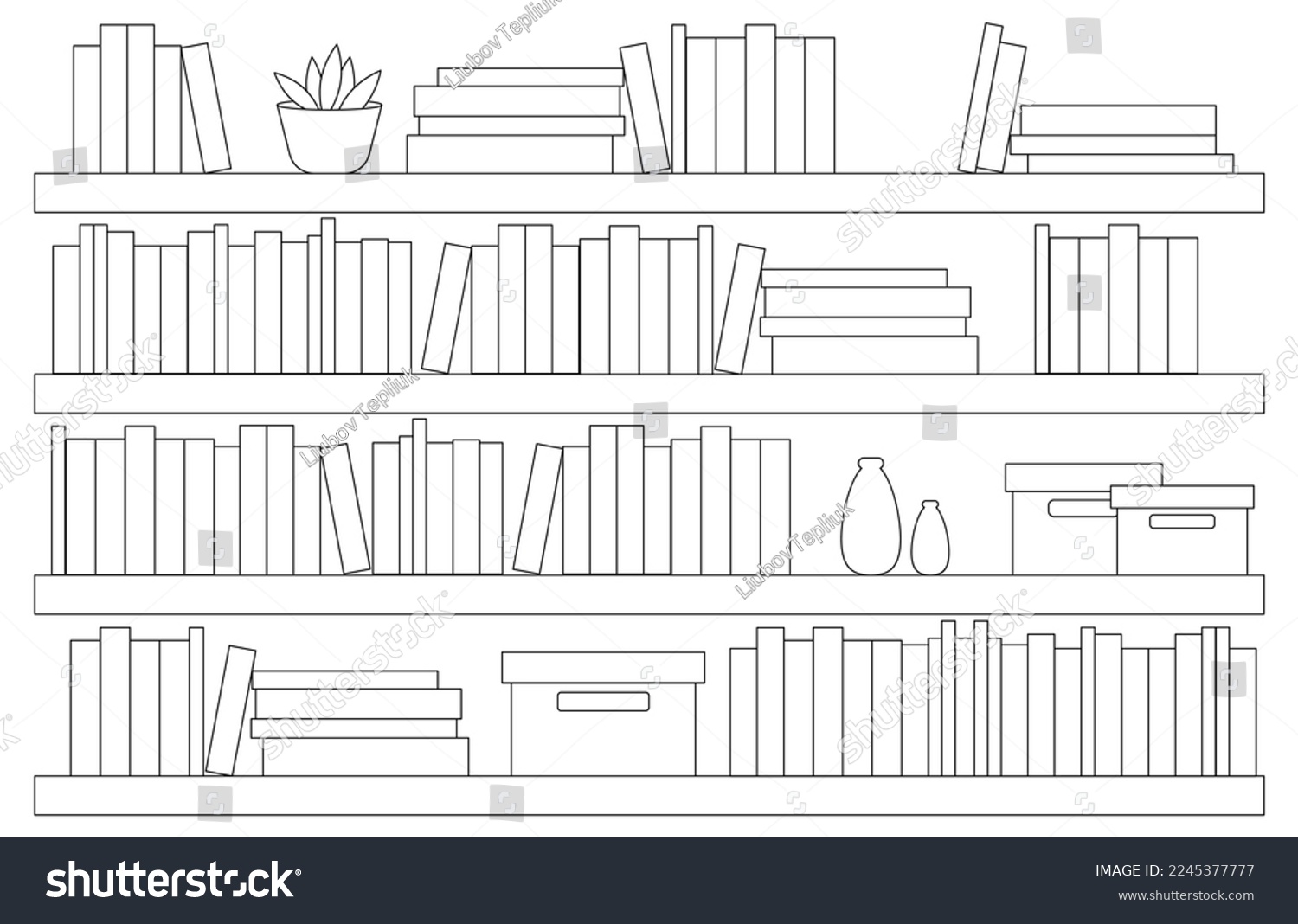 Bookshelves colorful royalty