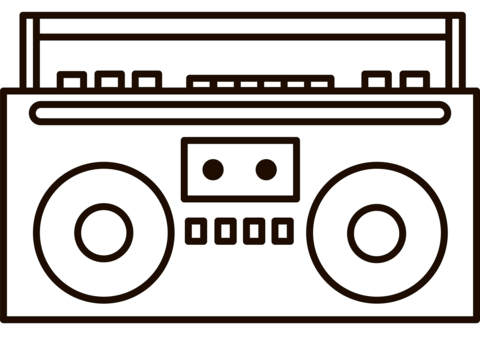 Boombox coloring page free printable coloring pages