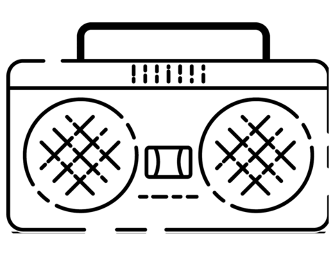 Boombox coloring page free printable coloring pages
