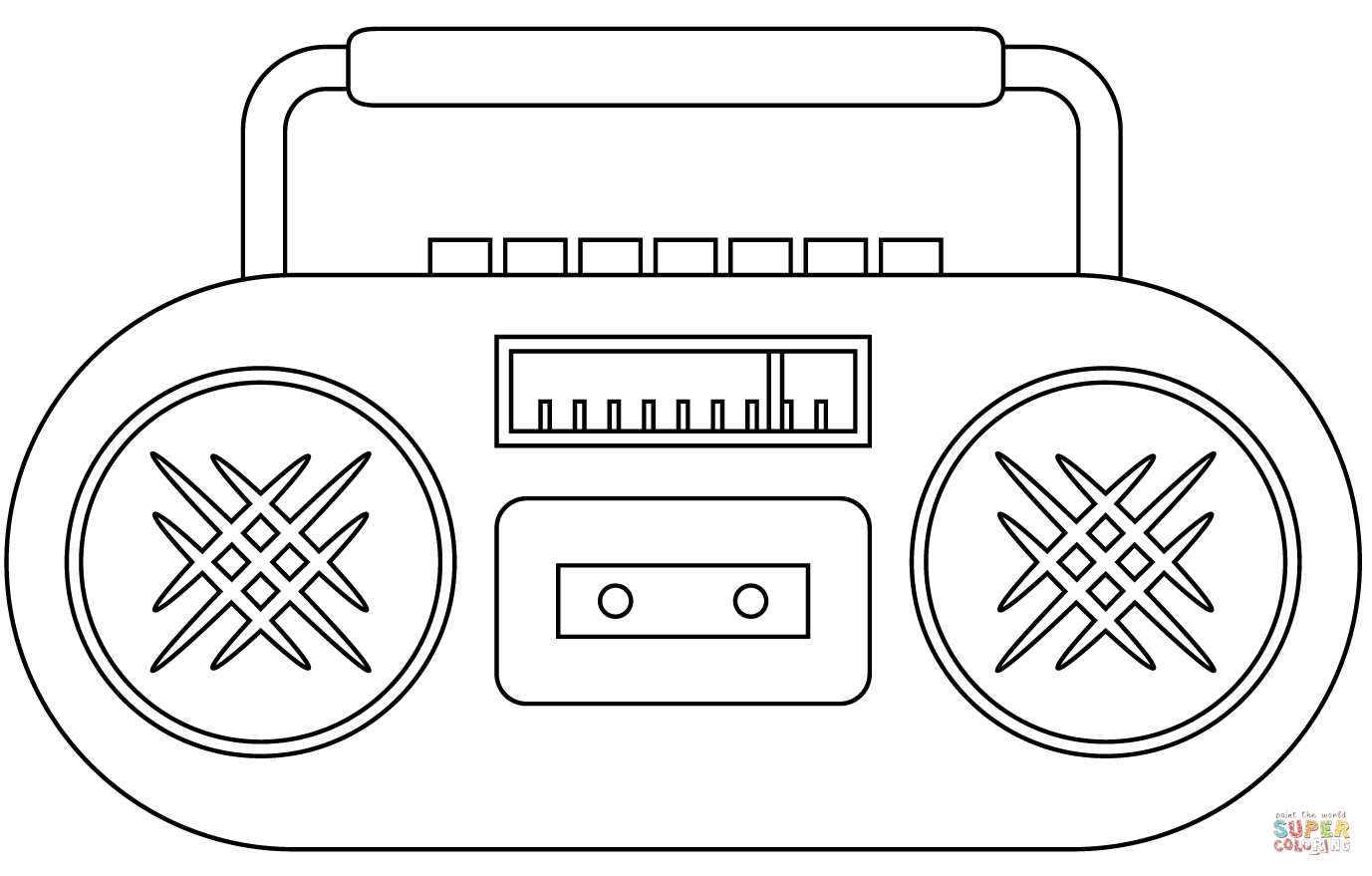 Boombox coloring page free printable coloring pages