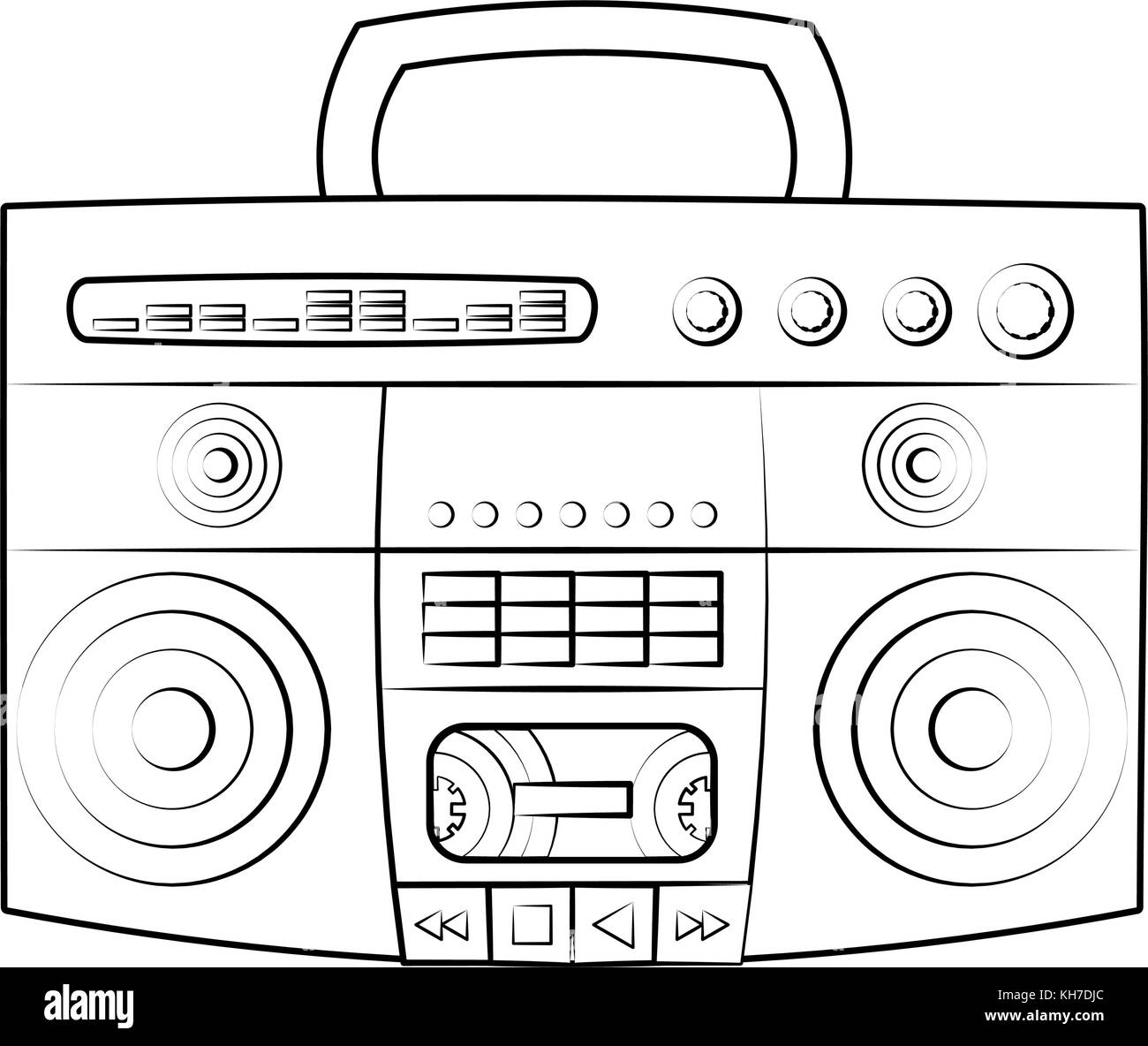 S radio stereo stock vector image art