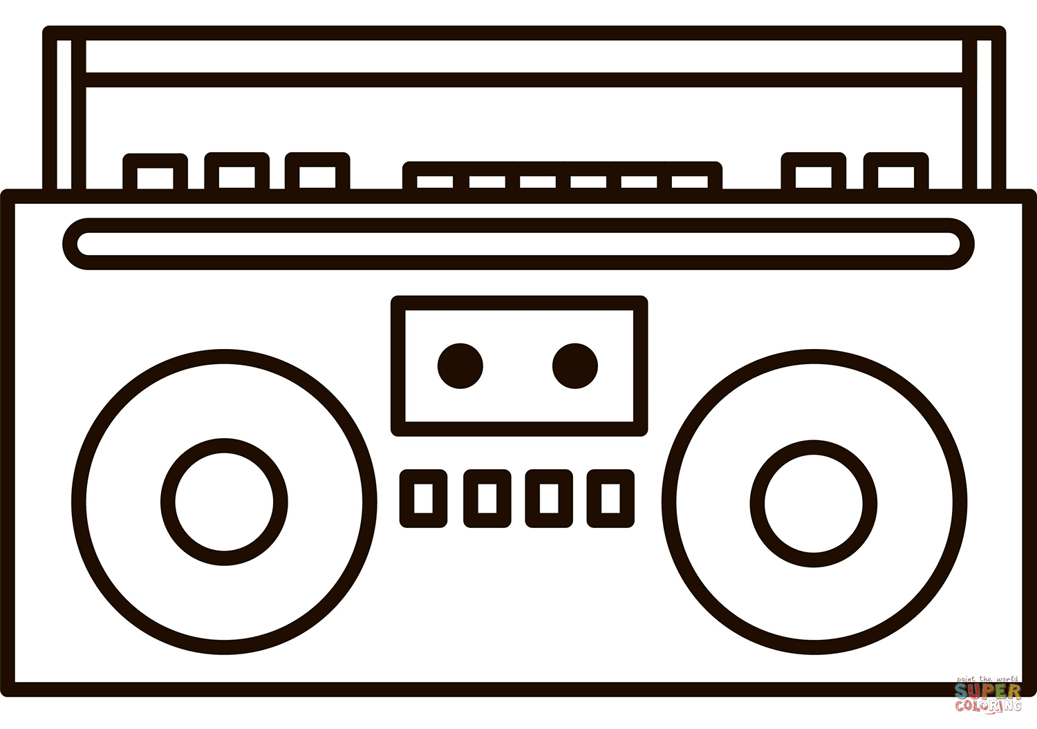 Boombox coloring page free printable coloring pages