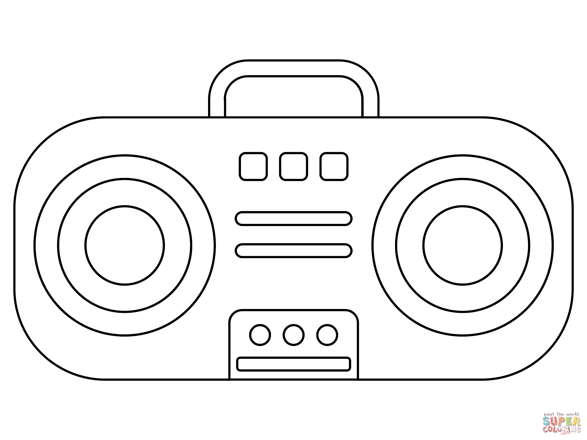 Boombox coloring page free printable coloring pages