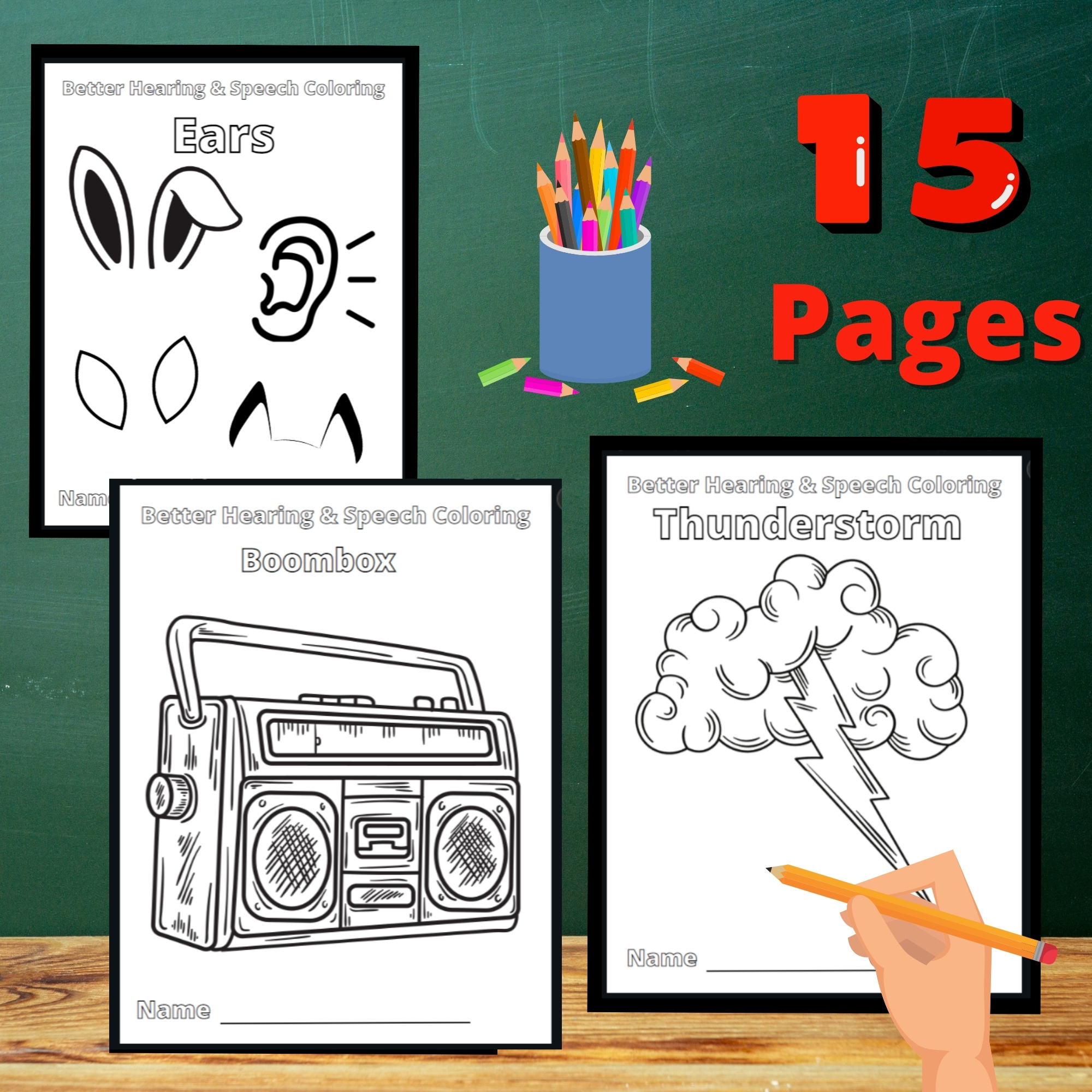 Better hearing and speech month craft art coloring pages resource activity made by teachers