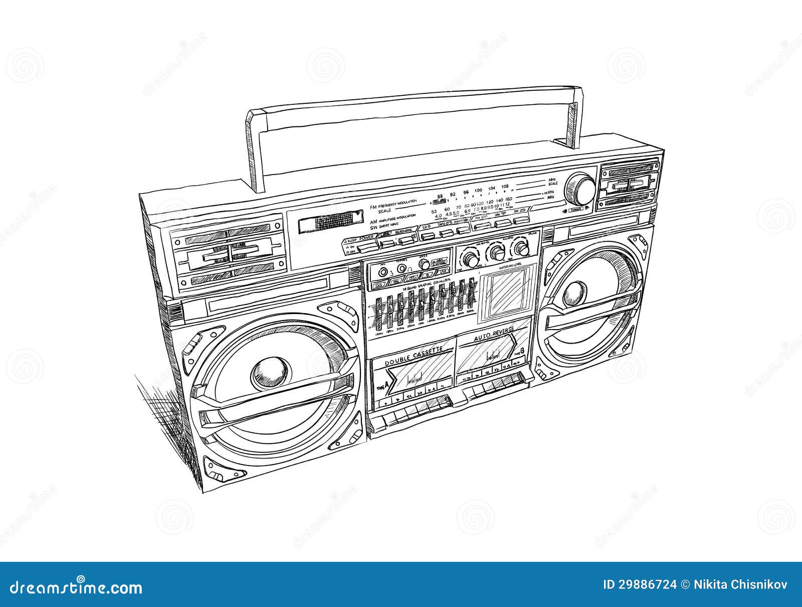 Vintage boombox stock illustrations â vintage boombox stock illustrations vectors clipart