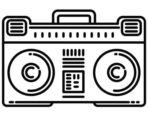 Boombox coloring page free printable coloring pages