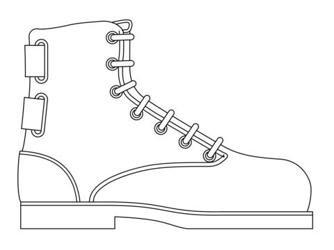 Men boot coloring page from clothes and shoes category select from printable craftâ coloring pages printable coloring pages free printable coloring pages