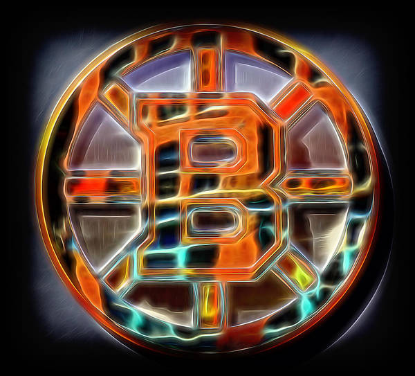 Boston bruins logo art print by stephen stookey